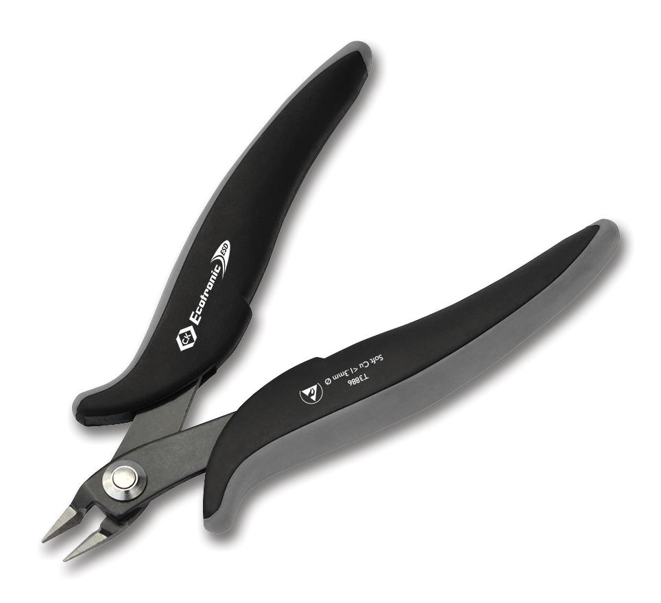 T3886 ESD SIDE CUTTER, 1.3MM, 139MM CK TOOLS