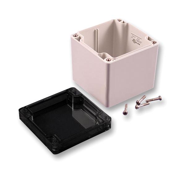 1554EE2GYSL PCB BOX ENCLOSURE, PC, GREY HAMMOND