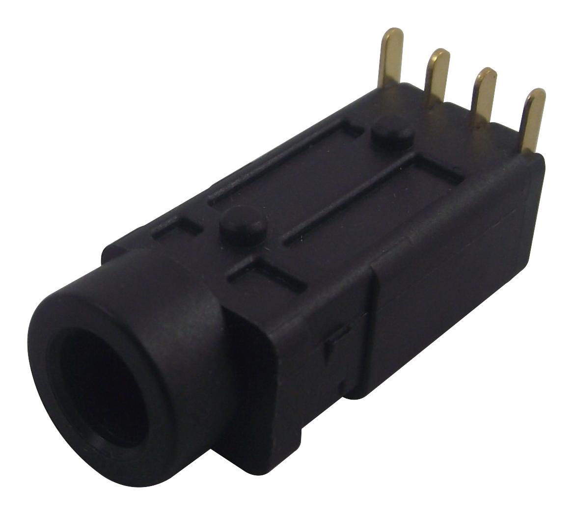 1503 16 STEREO CHASSIS SKT, 3.5MM, 90DEG, 4POS LUMBERG