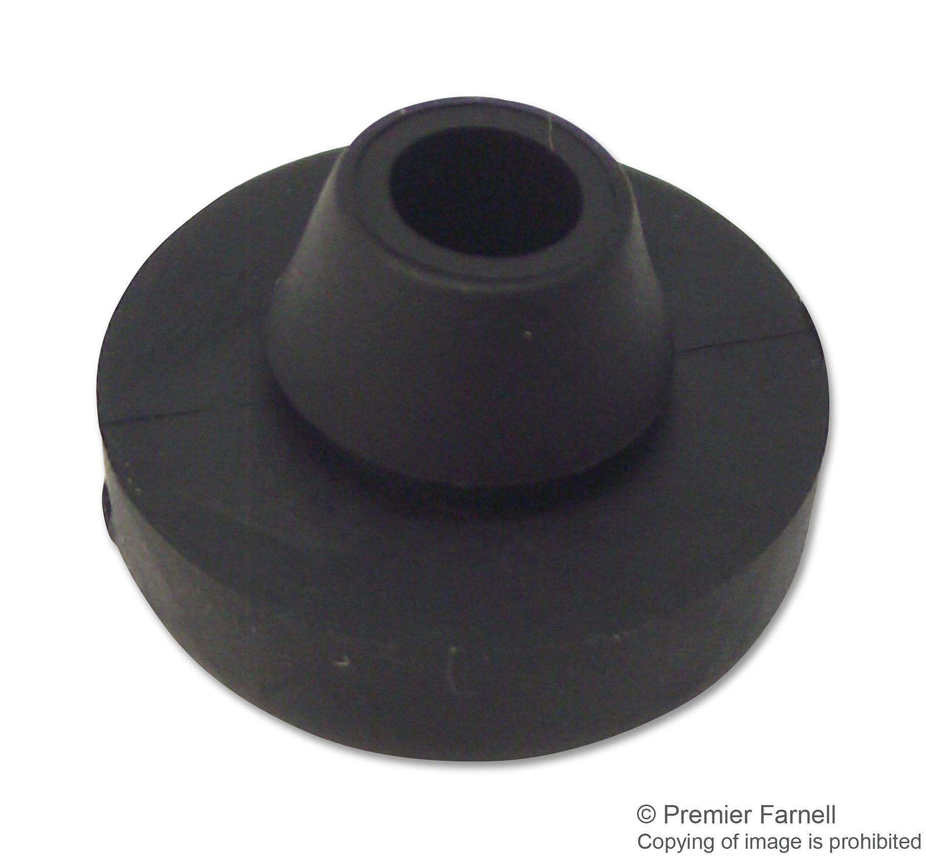 TRPOF-12664 PUSH-ON FEET, THERMOPLAST, BLACK, 1.3MM TR FASTENINGS