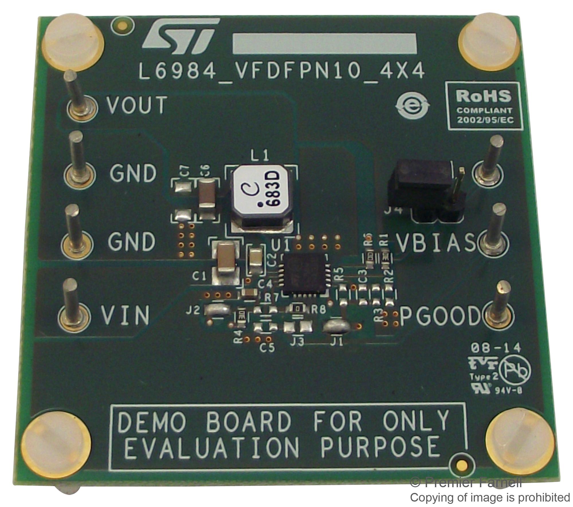 STEVAL-ISA159V1 EVALUATION BOARD, SYNC BUCK REGULATOR STMICROELECTRONICS