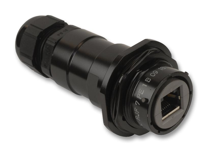 RJF7PE1B IN-LINE ADAPTER, RJ45 8P JACK-JACK AMPHENOL SOCAPEX