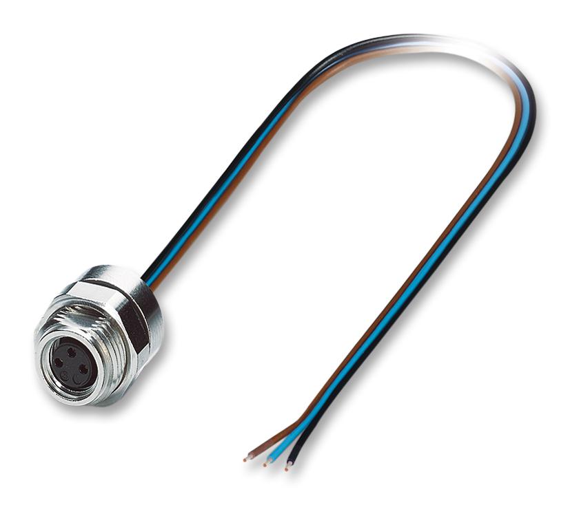 SACC-DSI-M 8FS-3CON-M12/0,5 SENSOR CORD, 3P, M8 RCPT-FREE END, 0.5M PHOENIX CONTACT