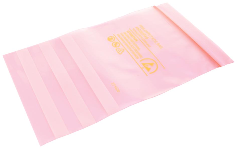 203015 PINK ANTISTATIC BAG, 152.4MM X 203.2MM DESCO EUROPE (FORMERLY VERMASON)
