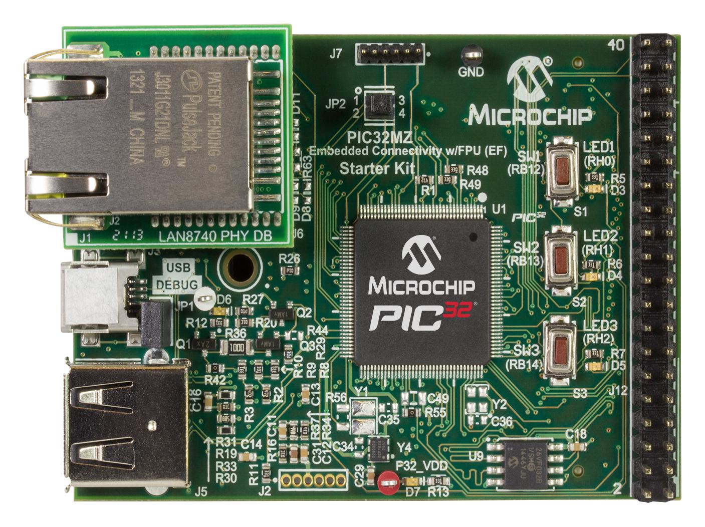 DM320007 DEV BOARD, MCU+FPU MICROCHIP