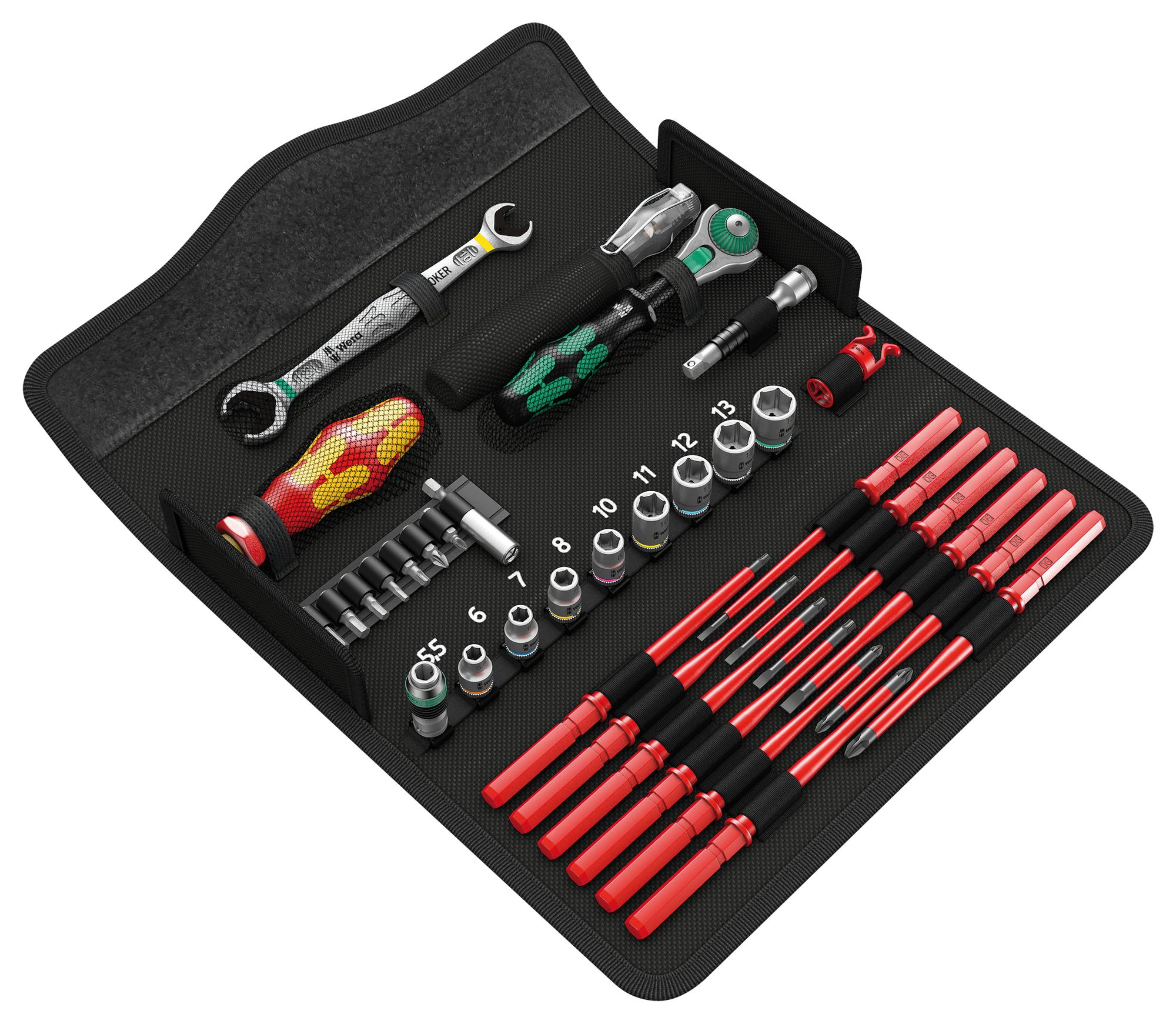 KRAFTFORM KOMPAKT W1 MAINTENANCE SCREWDRIVER TOOL KIT, MAINTENANCE, 35PCS WERA