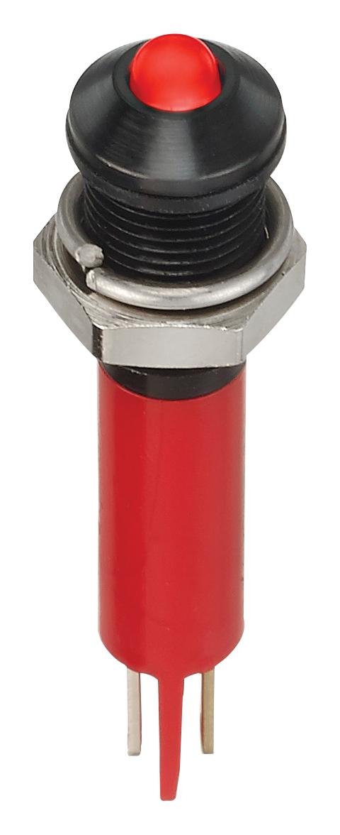Q6P1BXXR12E LED INDICATOR, PANEL, 6MM, RED, 12VDC APEM