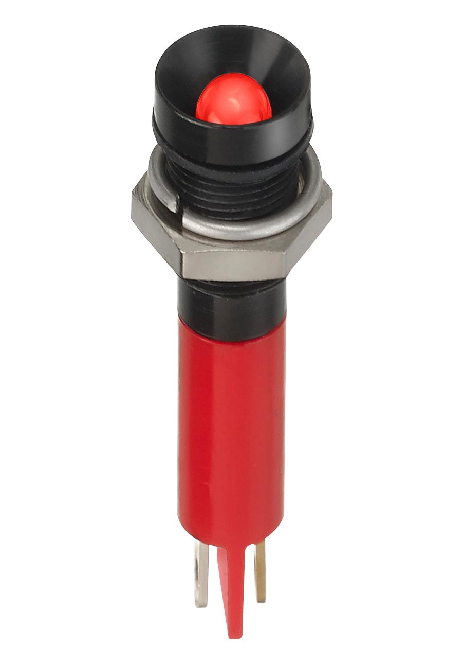 Q6R1BXXR24E LED INDICATOR, PANEL, 6MM, RED, 24VDC APEM