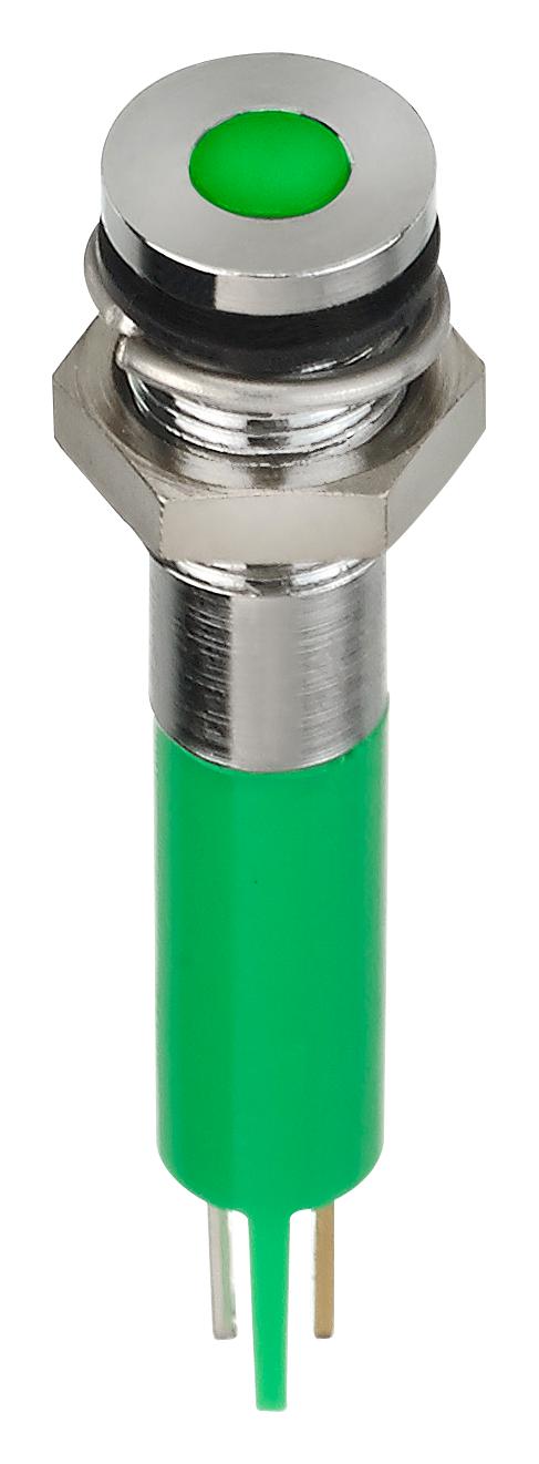 Q6F1CXXG24E LED INDICATOR, PANEL, 6MM, GREEN, 24VDC APEM