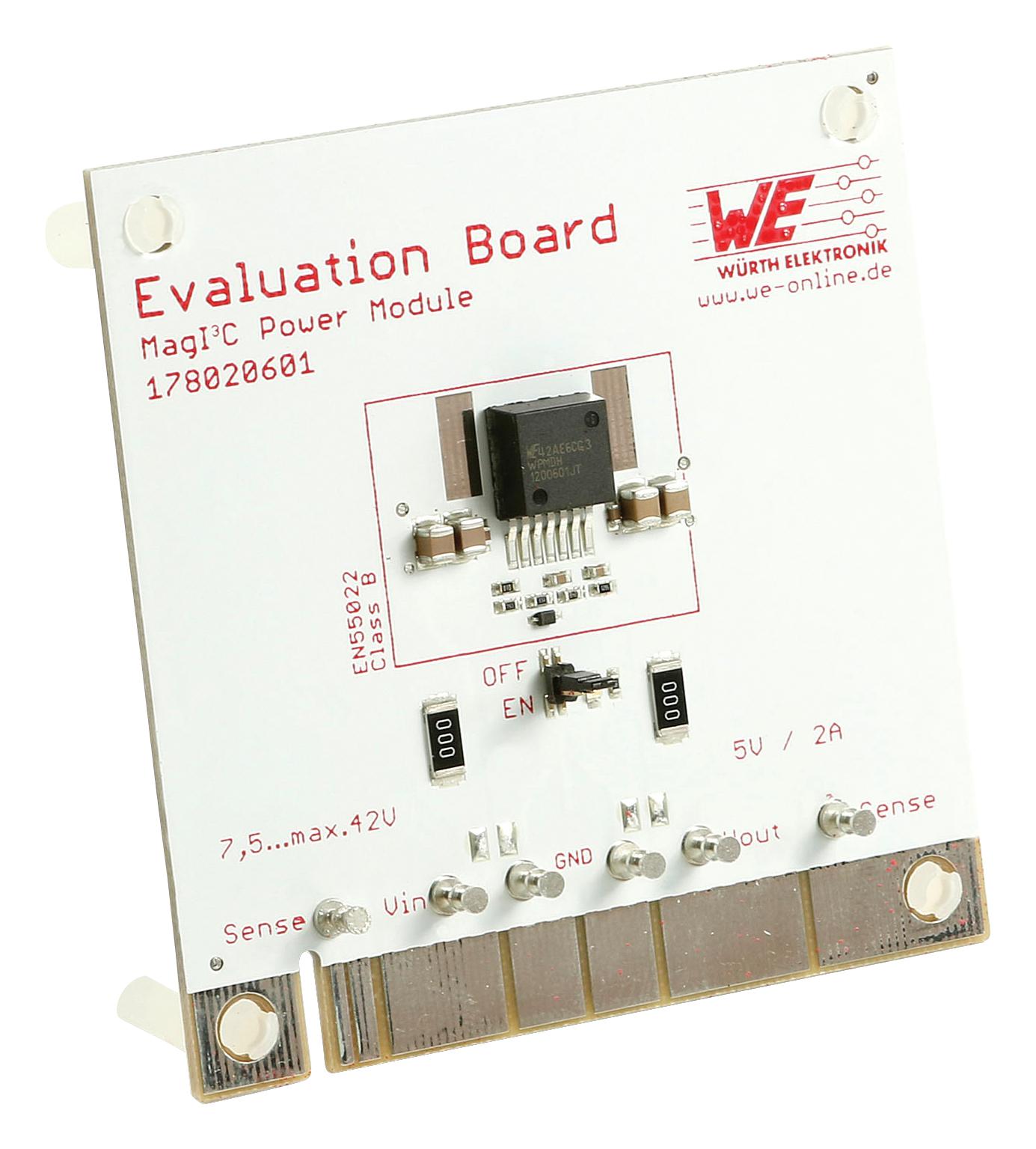 178020601 EVALUATION BOARD, ADJ SYNC BUCK REG WURTH ELEKTRONIK