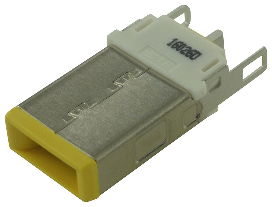 1-2129334-1 DC POWER PLUG, 10.7A, 25VDC, YELLOW TE CONNECTIVITY