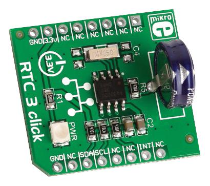 MIKROE-1839 ADD-ON BOARD, RTC3 CLICK MIKROELEKTRONIKA