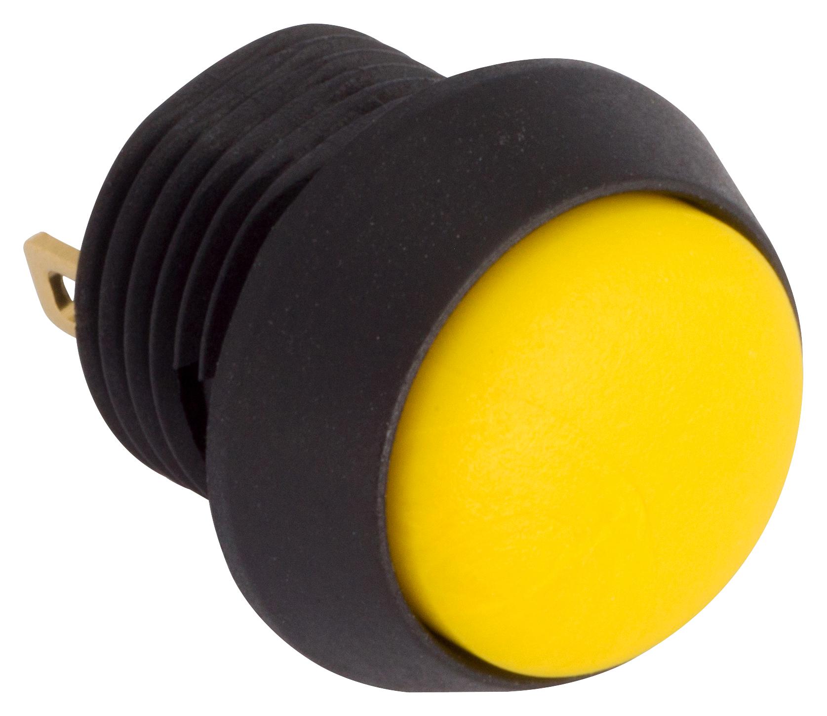 FL12NY PB SWITCH, SPST-NO, IP67, QC, YELLOW EOZ