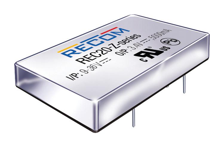 REC20-2415SZ DC-DC CONVERTER, 15V, 1.33A RECOM POWER