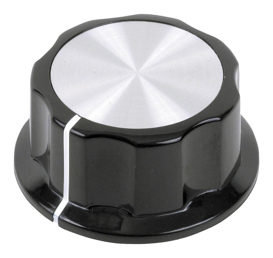 MC21052 ROUND KNURLED KNOB, 33MM, PLASTIC MULTICOMP