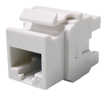 KSJ-00033-02 KEYSTONE JACK, RJ45, 8P8C, CAT6, WHITE MOLEX PREMISE NETWORK