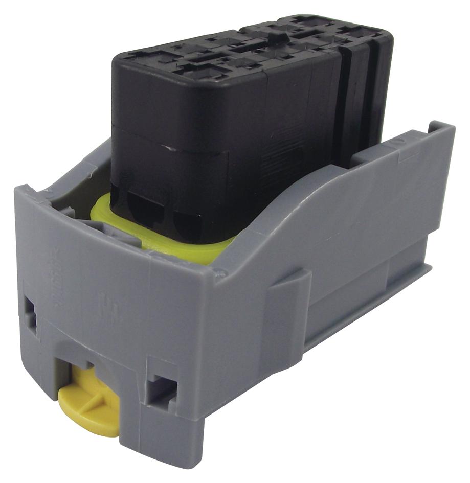 284848-1 RECEPTACLE HOUSING, 12POS, PBT GF, BLACK AMP - TE CONNECTIVITY