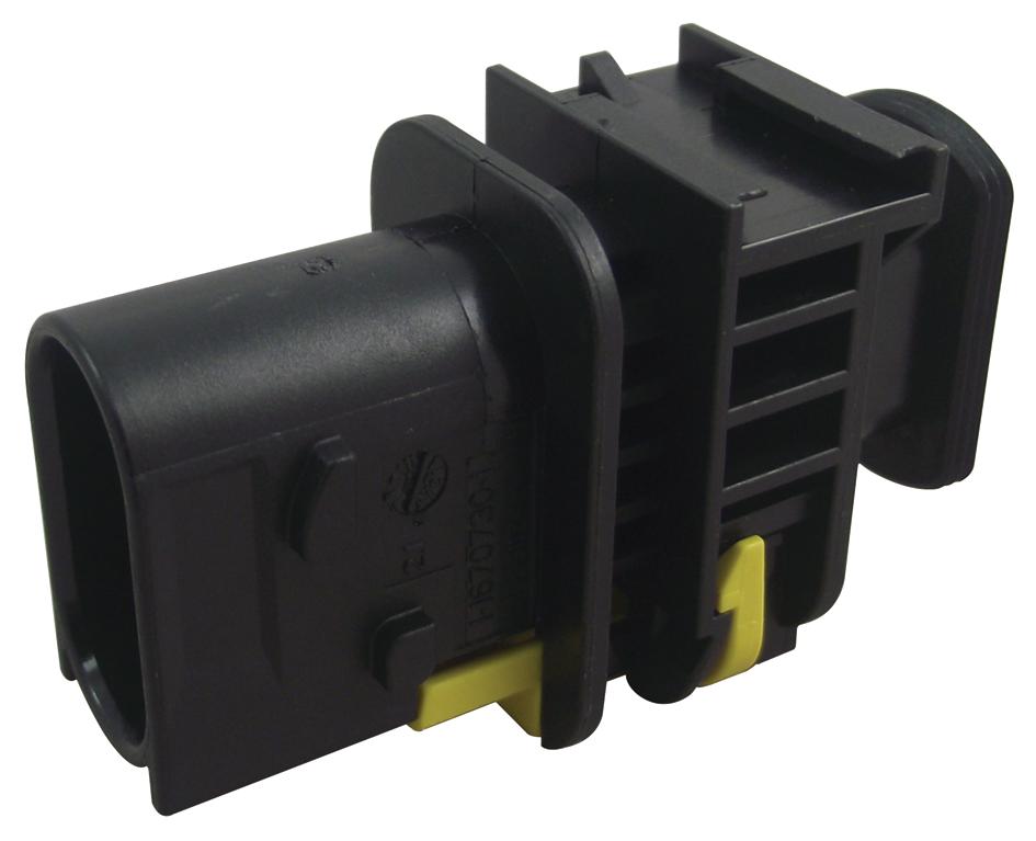 1-1670730-1 PLUG HOUSING, 3POS, PBT GF, BLACK TE CONNECTIVITY