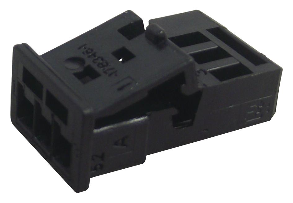 1-1718346-1 RECEPTACLE HOUSING, 3POS, PBT GF, BLACK AMP - TE CONNECTIVITY