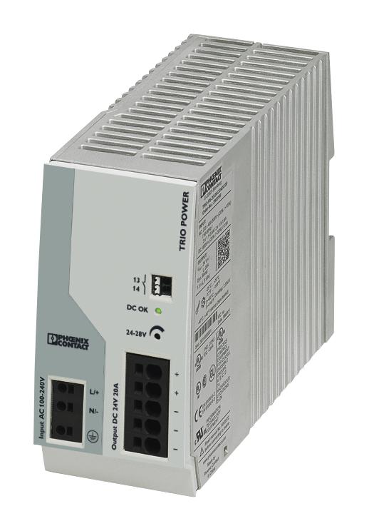 2903151 POWER SUPPLY, AC-DC, 24V, 20A PHOENIX CONTACT