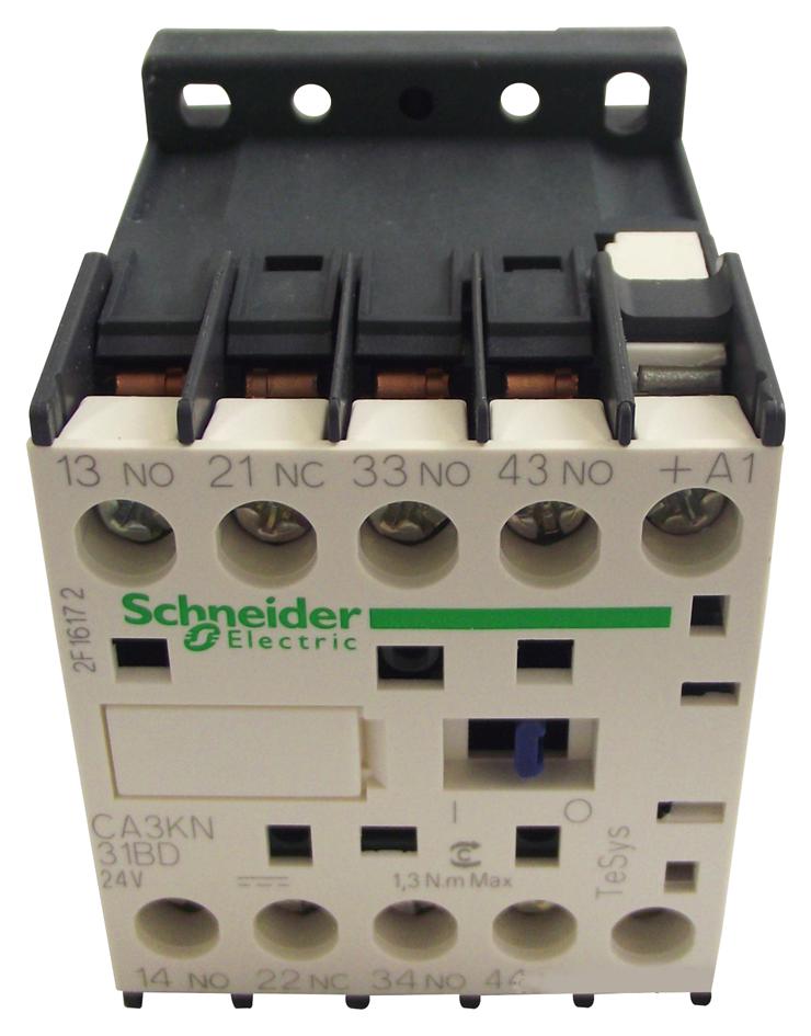 CA3KN31BD CONTACTOR, 3PST-NO/SPST-NC, 24V, DINRAIL SCHNEIDER ELECTRIC
