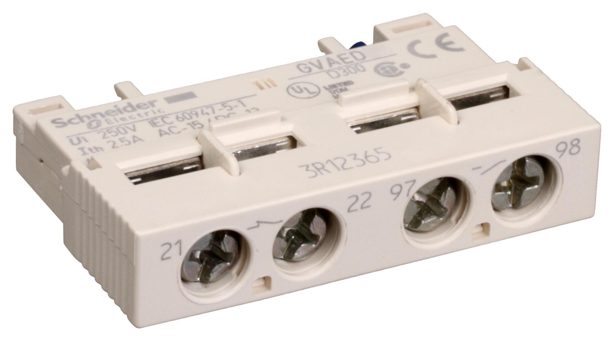 GVAED011 AUXILIARY CONTACT BLOCK, 1NO + 1NC SCHNEIDER ELECTRIC
