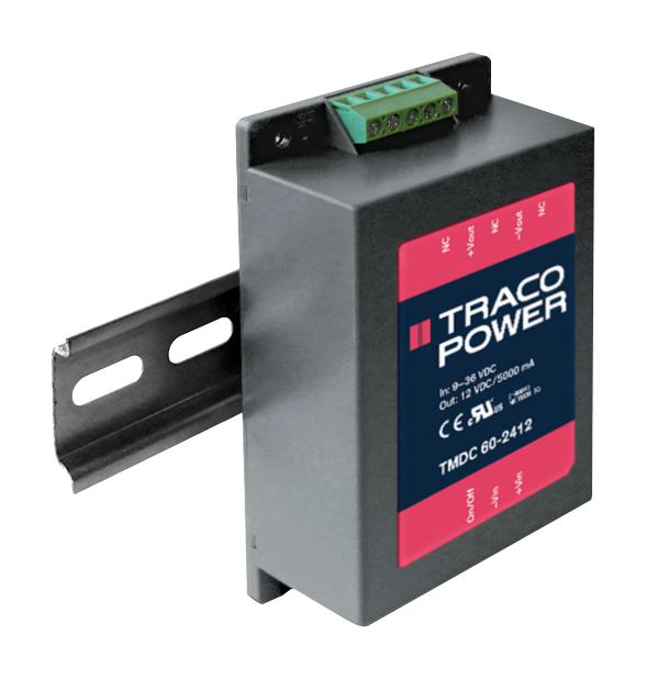 TMDC 60-2418 DC-DC CONVERTER, 48V, 1.25A, 60W TRACO POWER