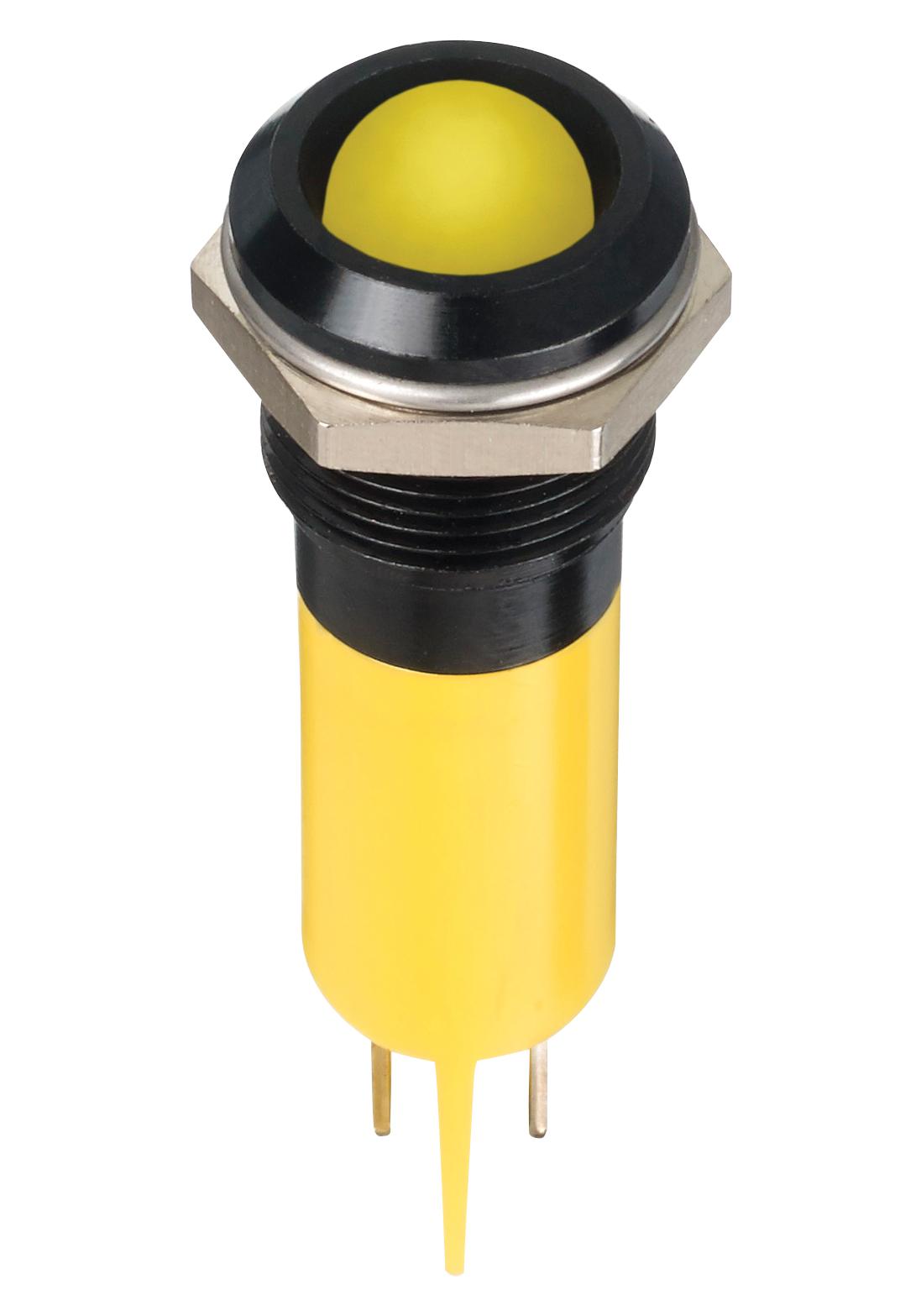 Q12P1BXXHY24E LED INDICATOR, PANEL, 12MM, YELLOW, 24V APEM