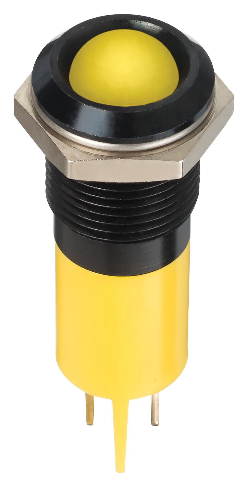 Q14P1BXXHY220E LED INDICATOR, PANEL, 14MM, YELLOW, 220V APEM