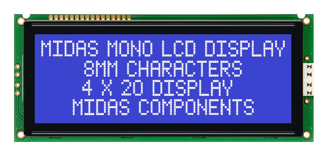 MC42008A6W-BNMLW DISPLAY, ALPHANUMERIC, WHITE MIDAS