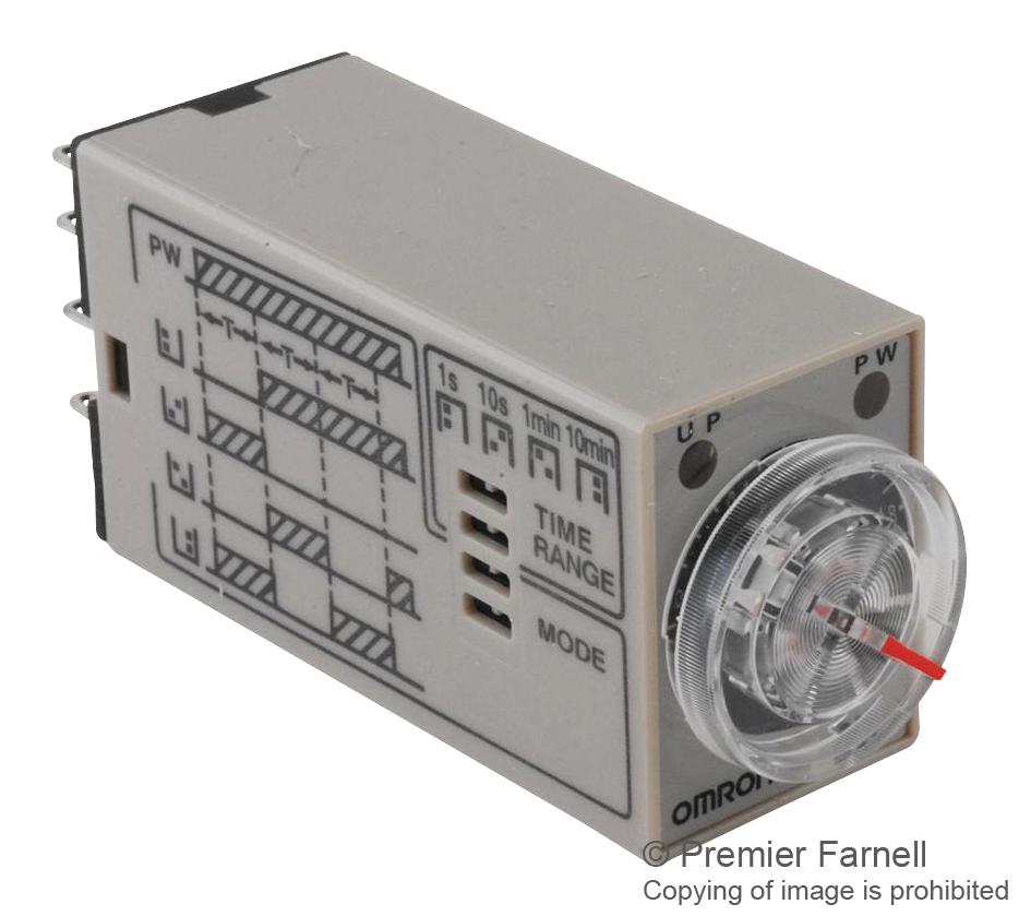 H3YN-4 AC200-230 MULTIFUNCTION TIMER, 0.1S-10MIN, 4PDT OMRON