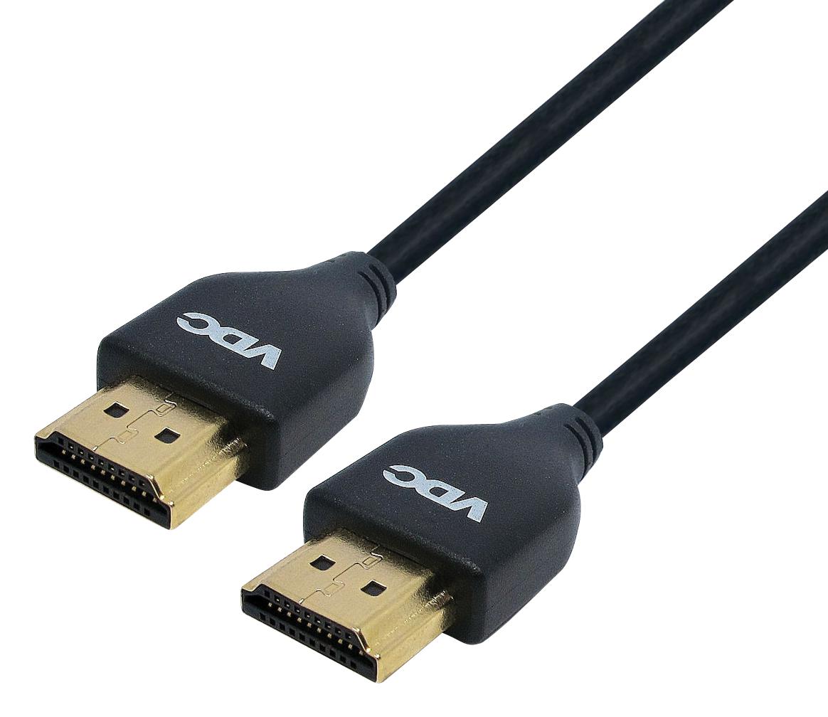 104-088-150 CABLE, HDMI PLUG, 1.5M, 36AWG, BLACK VDC