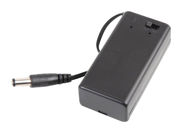 SBH-9VAS+DC BATTERY HOLDER W/DC PLUG, PP3-9V CELL PRO POWER