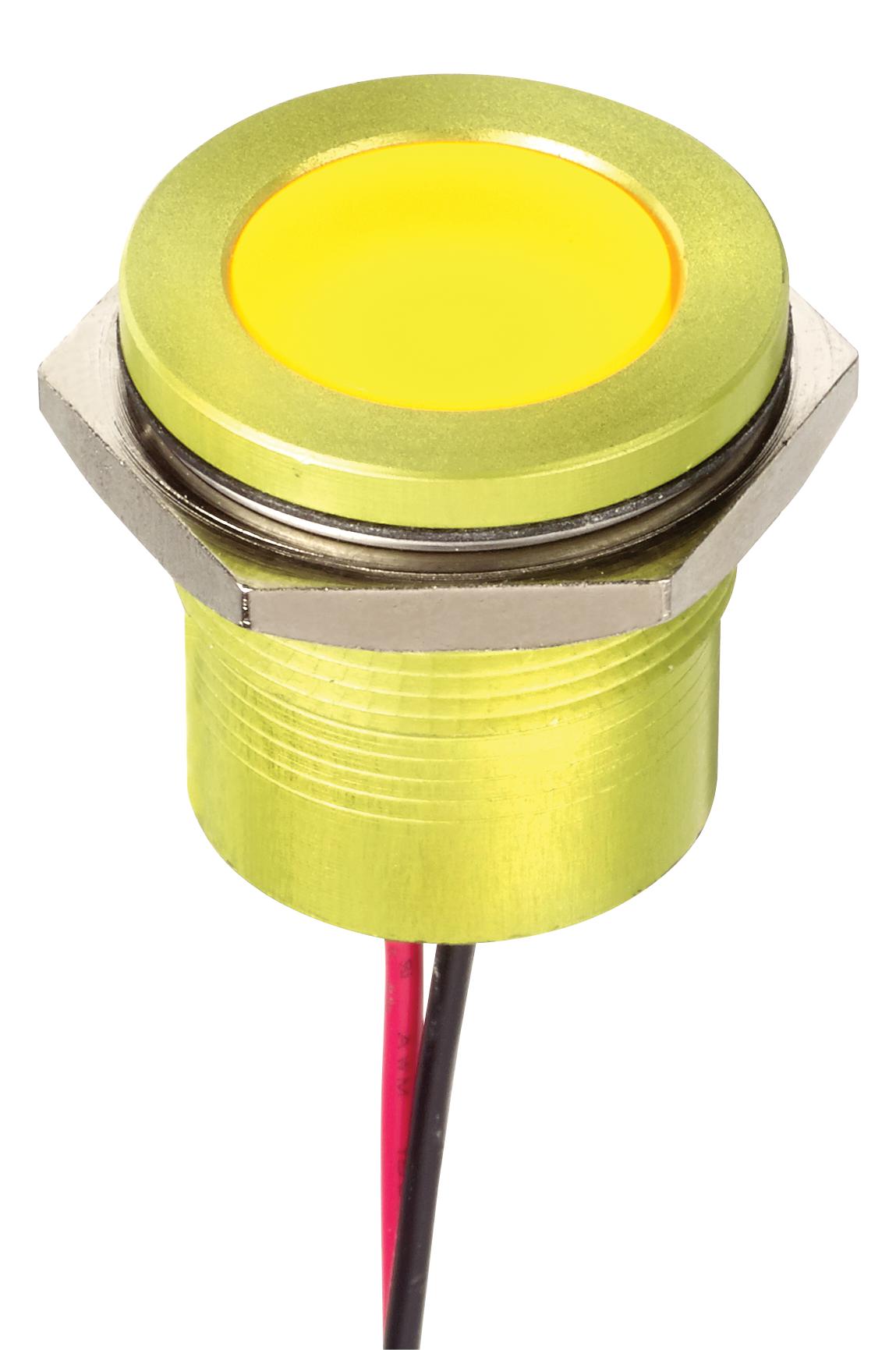 Q22F5AYXXSY28AE LED INDICATOR, PANEL, 22MM, YELLOW, 28V APEM