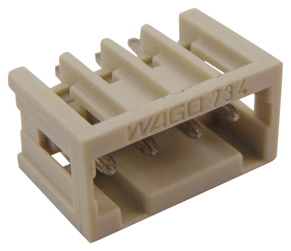 734-134 TERMINAL BLOCK, HEADER, 4POS, TH WAGO
