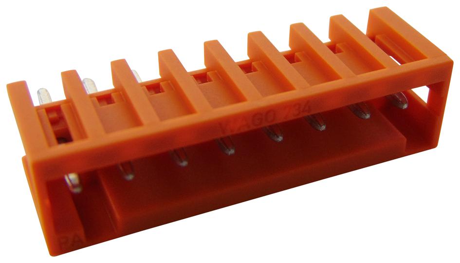 734-238 TERMINAL BLOCK, HEADER, 8POS, TH WAGO