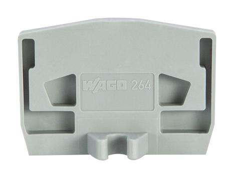 264-361 END PLATE W/FLANGE, 4MM, TB WAGO