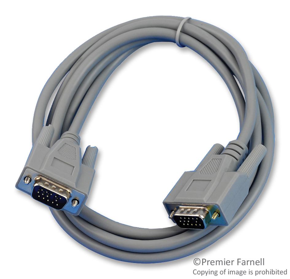 SPC20069 COMPUTER CABLE, DSUB 15P PLUG, 3.05M MULTICOMP