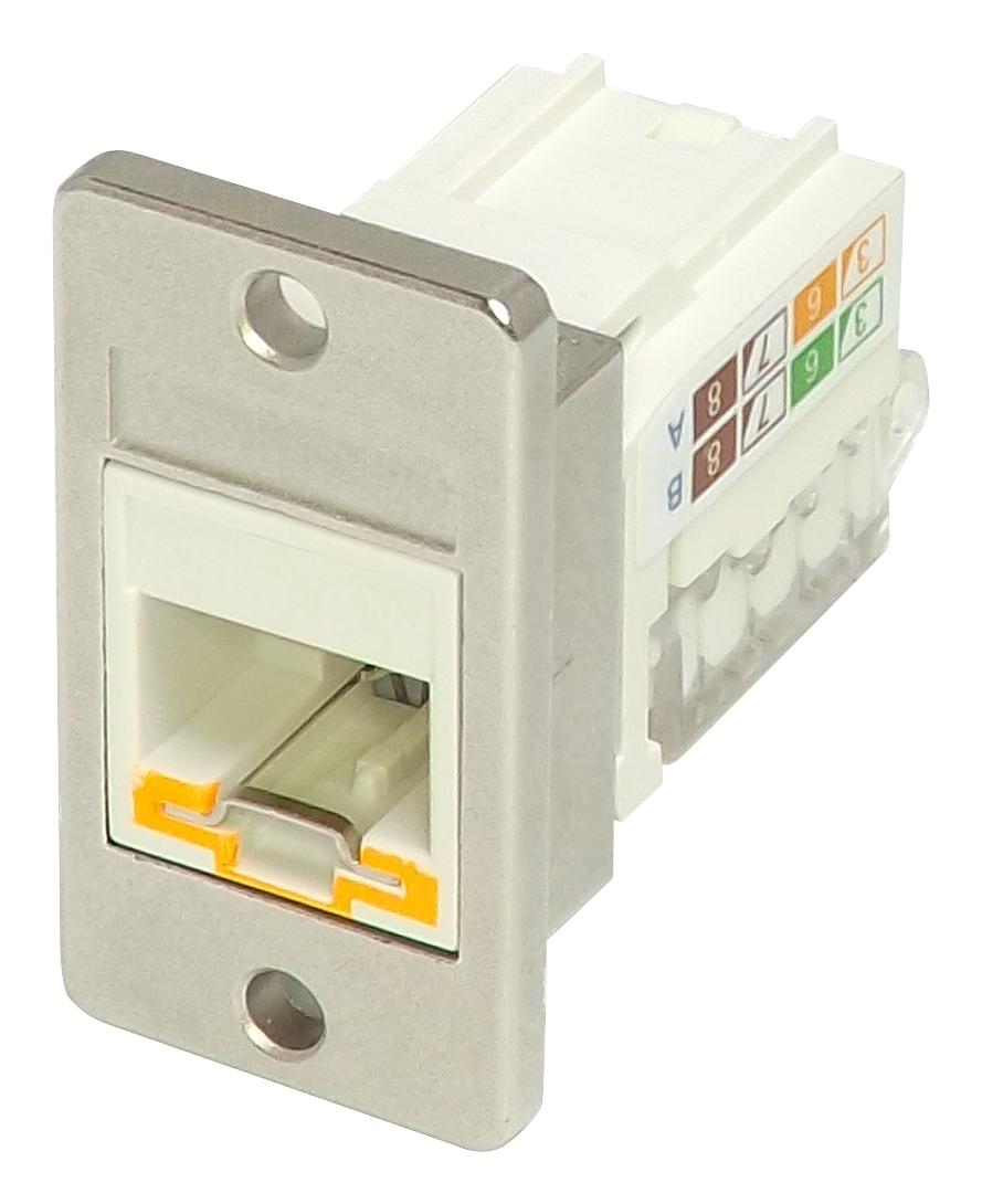 SLJWHPM CONNECTOR, RJ45, JACK, 8P8C, 1PORT, CAT6 TUK