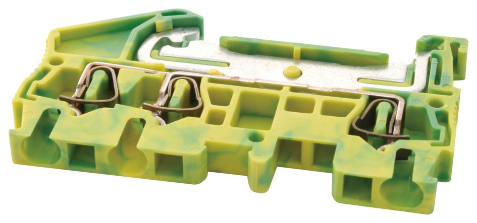 ST 2,5-TWIN-PE TERMINAL BLOCK, DIN RAIL, 3POS, 12AWG PHOENIX CONTACT