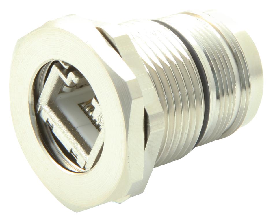 7.R50.008.000 CONN, M23 RJ45, PLUG, 8POS, PANEL HUMMEL