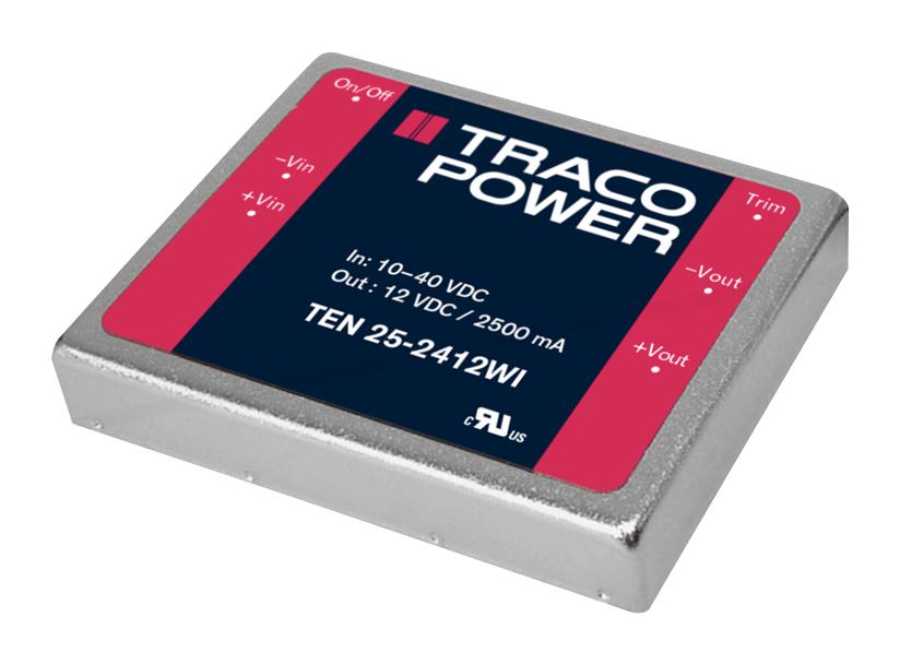 TEN 25-4822WI DC-DC CONVERTER, 2 O/P, 25W TRACO POWER