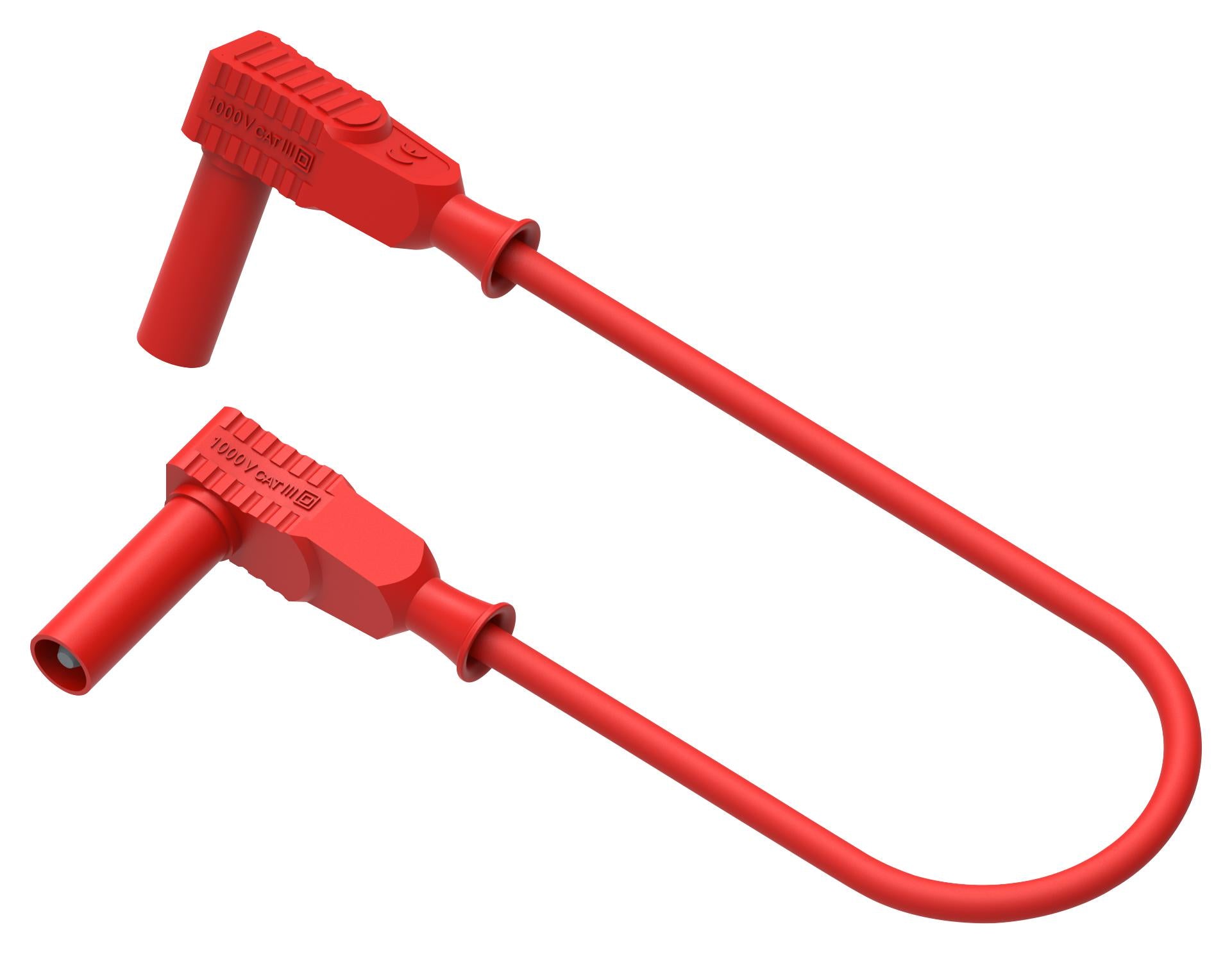 76-022 R/A 4MM BANANA PLUG-PLUG, RED, 1M TENMA