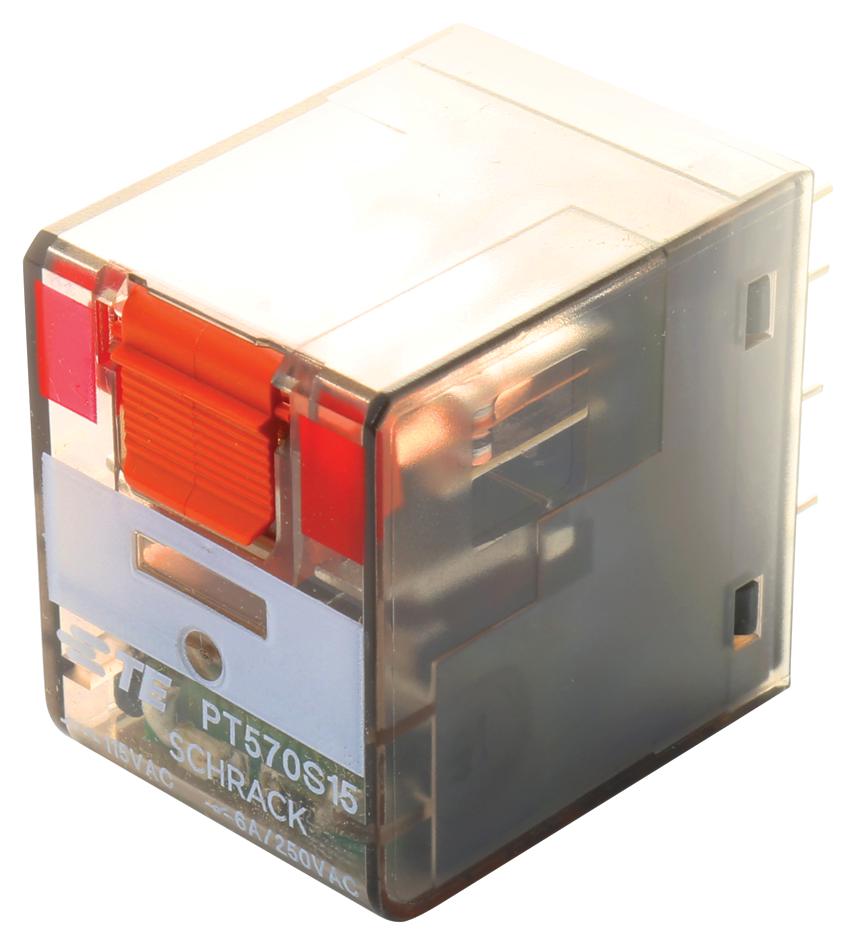 PT570S15 POWER RELAY, 4PDT, 6A, 240VAC, SOCKET SCHRACK - TE CONNECTIVITY