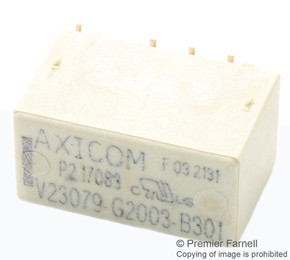 IM21GR SIGNAL RELAY, DPDT, 2A, 250VAC, SMD AXICOM - TE CONNECTIVITY