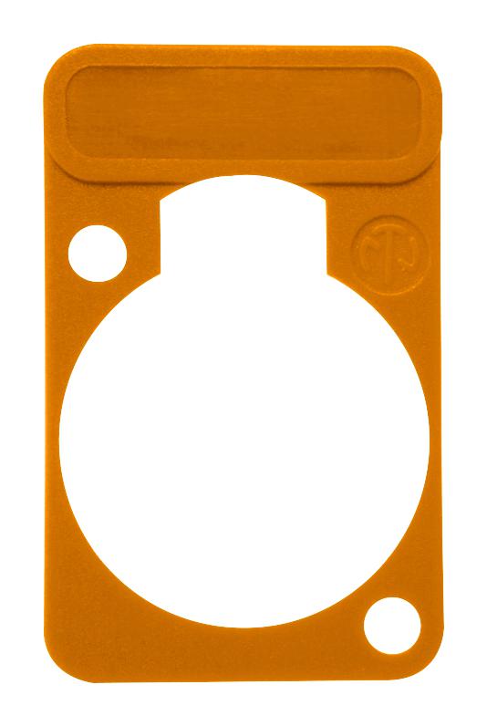 DSS-ORANGE LETTERING PLATE, D SHAPE, ORANGE NEUTRIK