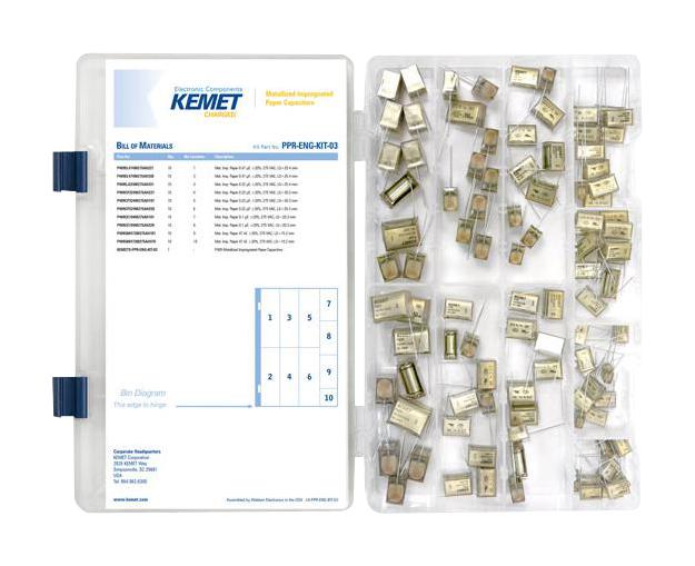 PPR ENG KIT 03 CAPACITOR KIT, X2, 0.1UF-47UF KEMET