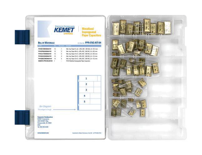 PPR ENG KIT 04 CAPACITOR KIT, X1, 0.1UF-22UF KEMET