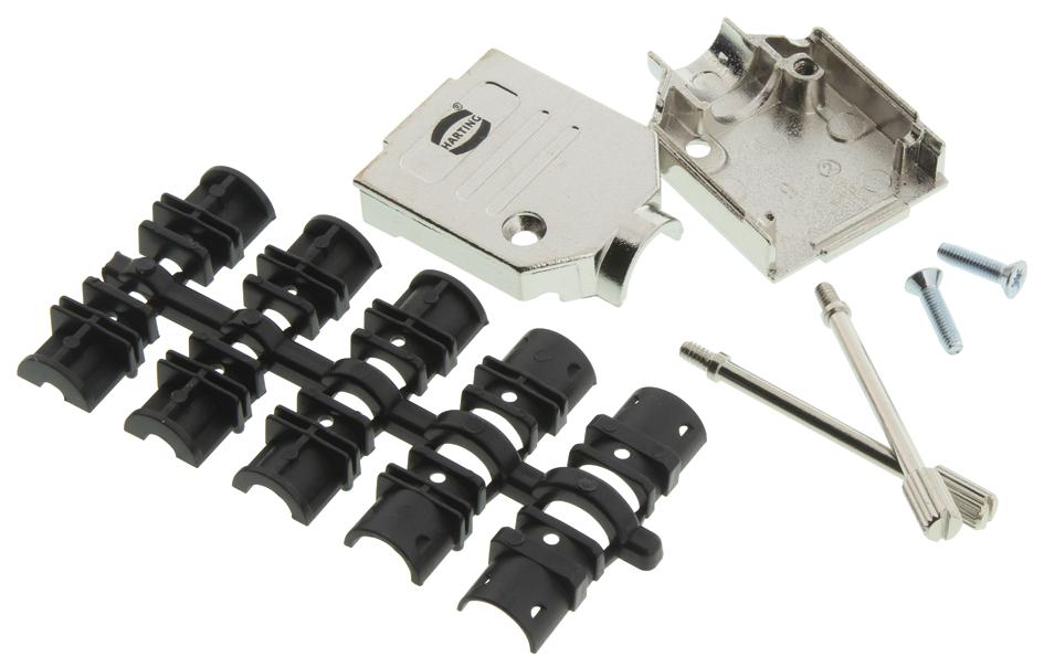 09670370348 D SUB BACKSHELL, 180DEG, SIZE DC HARTING