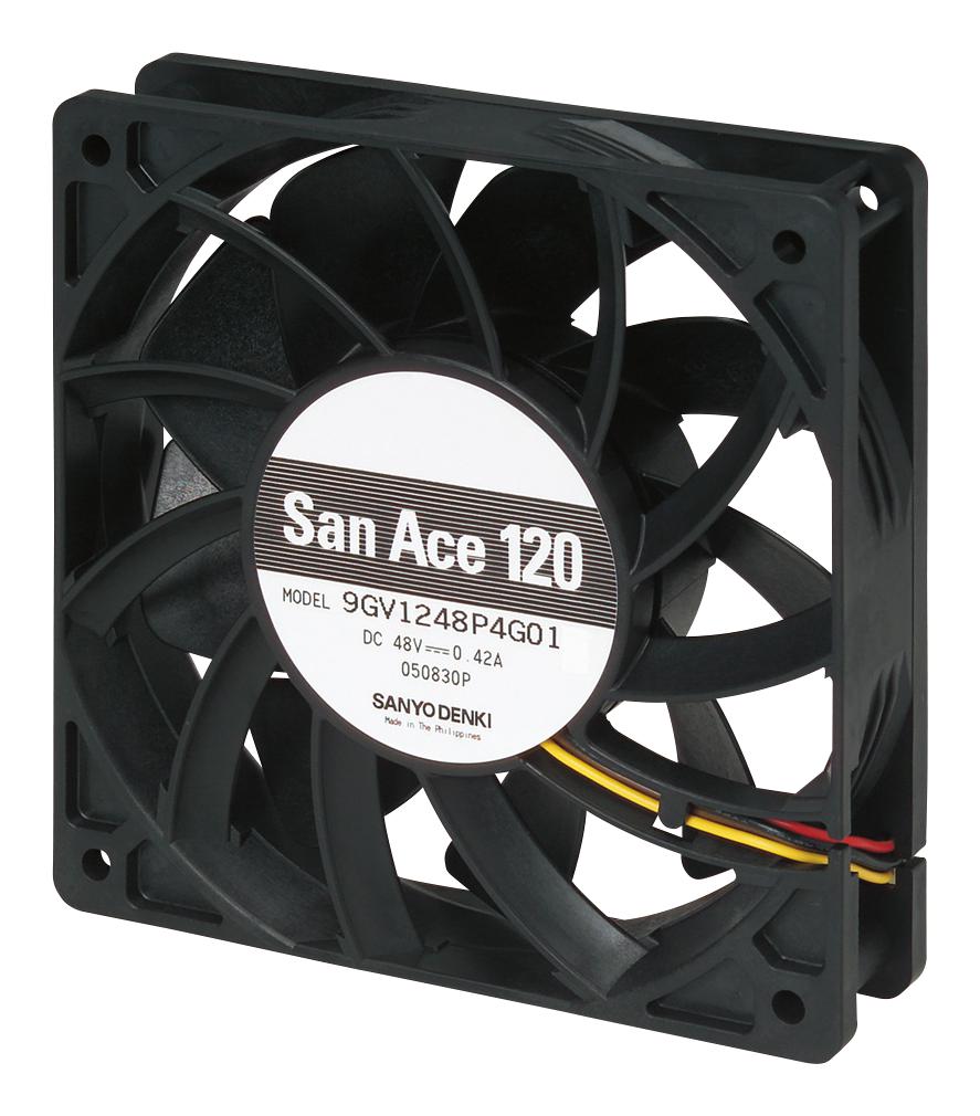 9GV1224P4G01 AXIAL FAN, 120MM, 24VDC, 171CFM, 58DBA SANYO DENKI